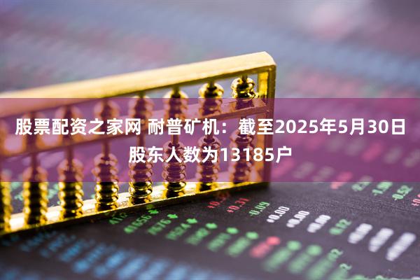股票配资之家网 耐普矿机：截至2025年5月30日股东人数为13185户